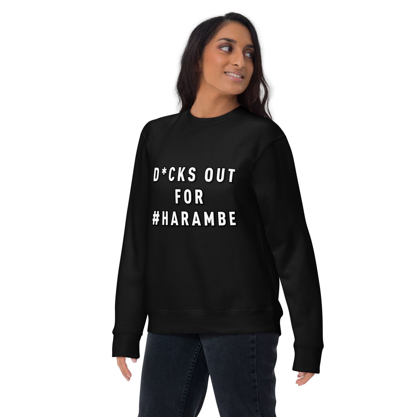 #D*CKSOUTFORHARAMBE🦍 Unisex Premium Sweatshirt